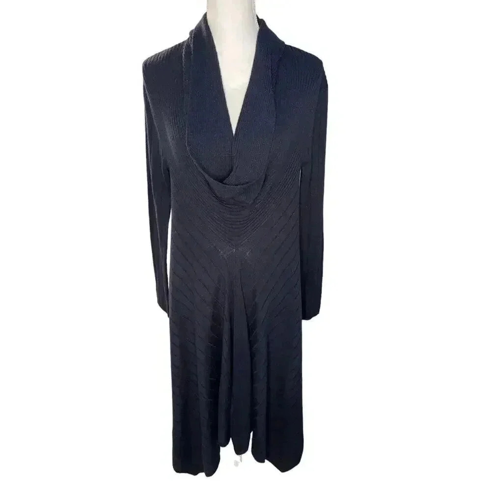 Spenser Jeremy Women’s Large Navy Cowl Neck Sweater Dress